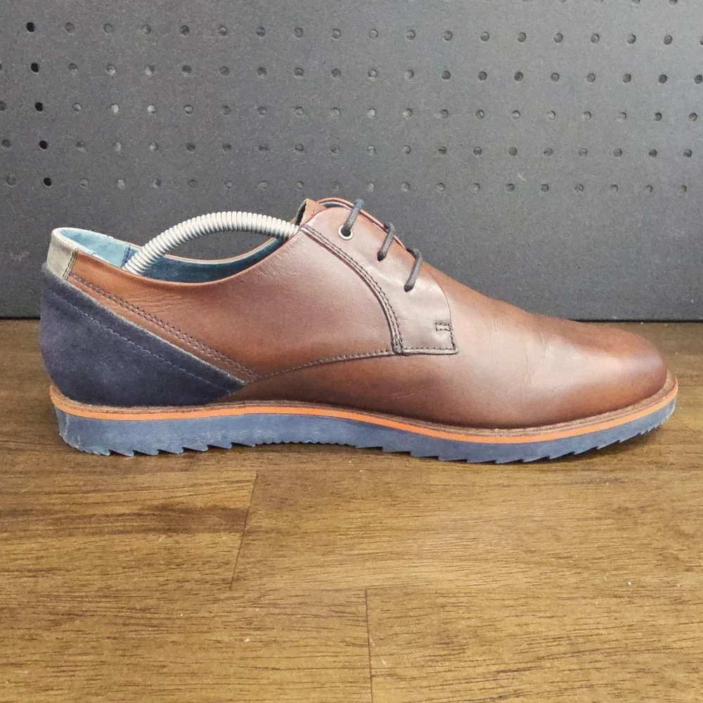 Pikolinos‎ Derby Shoes Mens 43 Brown Leather Suede Heel Made in Spain